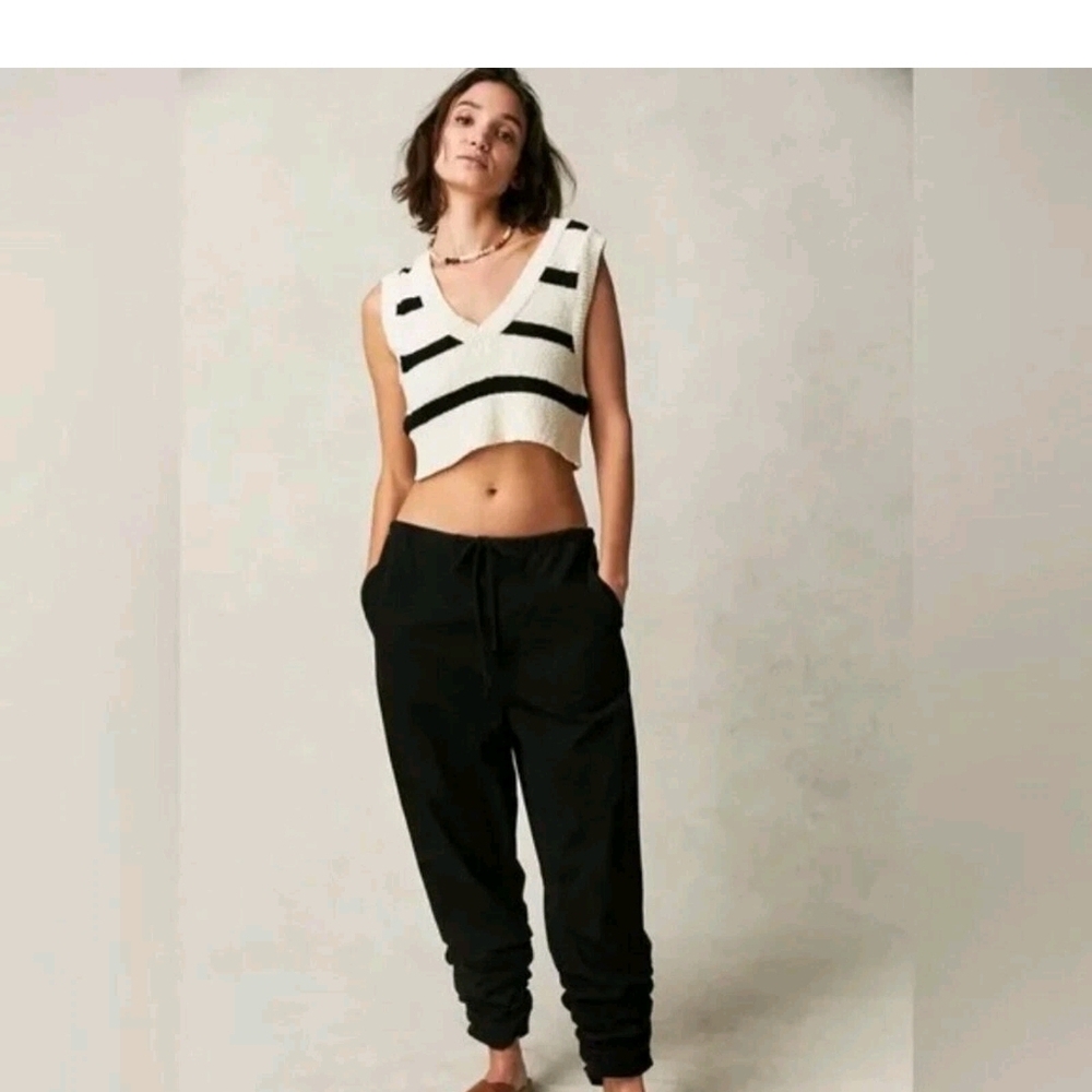 Free People Light Parachute Pants With Drawstring And Ruched Hem